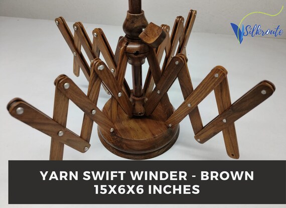 Wooden Yarn Swift Winder, Yarn Umbrella