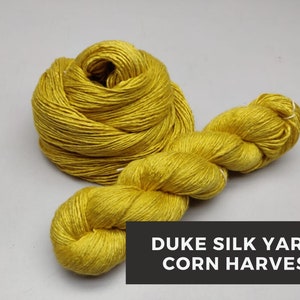 Duke Silk Yarn - Corn Harvest | Mulberry Silk Yarn | Mulberry Silk | Super Soft Yarn | Duke Yarn | DK Weight Yarn | SR_165_LS