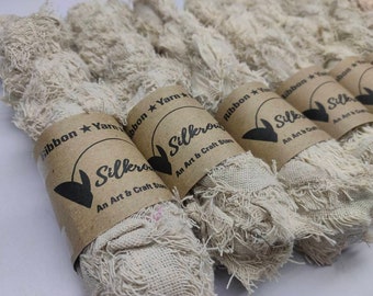 Recycled Cotton Frizz Ribbon – Undyed – Handcrafted Macrame Fiber