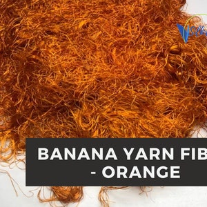 Banana Silk Fiber | Banana Yarn Fiber | Recycle Banana Yarn Fiber  Orange - SILKROUTEINDIA
