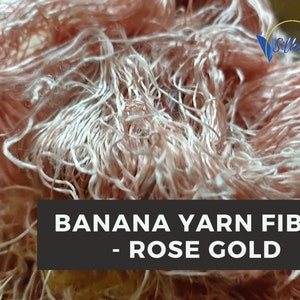 Recycled Banana Yarn Fiber | Recycled Banana Fiber  | Recycled Fiber - Rose Gold - SILKROUTEINDIA