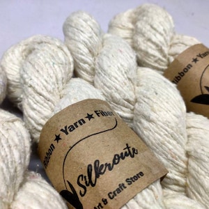 Undyed Noil Silk Yarn: Worsted Weight, Natural Fiber (100-Gram Skein)