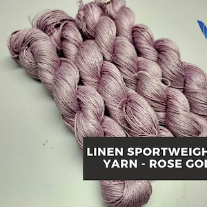 Rosegold Linen Sportweight Yarn: Sensitive Skin, Crochet, Weaving