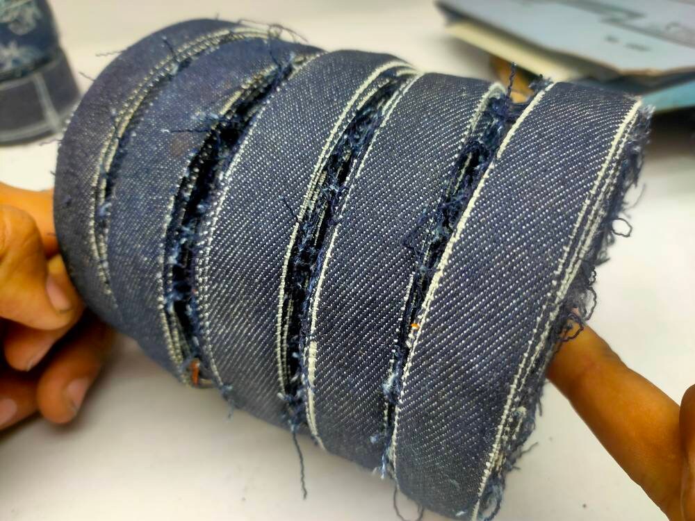 Recycled Denim Ribbon Half Inch Wide Recycled Ribbon - Etsy