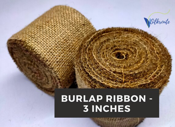 3 Inches Wide Burlap Ribbon Jute Ribbon Recycle Jute Ribbon 