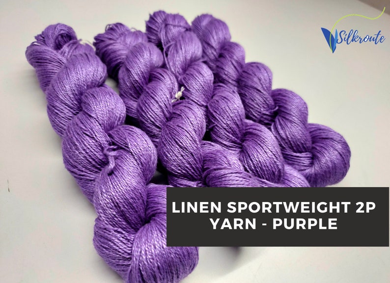 Blue Bell Summer Yarn Sportweight Yarn Linen Yarn LN-332 Crochet Yarn Weaving Yarn Linen Sportweight Yarn Sensitive Skin Yarn