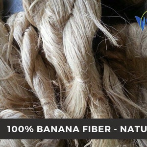 100 % Banana Yarn Fiber - Natural | Recycled Banana Fiber | Vegan Yarn | Vegan Fiber | Vegan Yarn Fiber - SILKROUTEINDIA