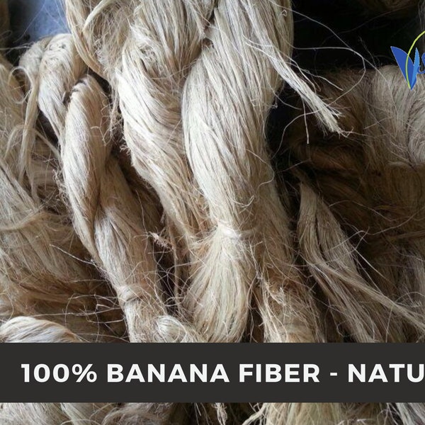 100 % Banana Yarn Fiber - Natural | Recycled Banana Fiber | Vegan Yarn | Vegan Fiber | Vegan Yarn Fiber - SILKROUTEINDIA