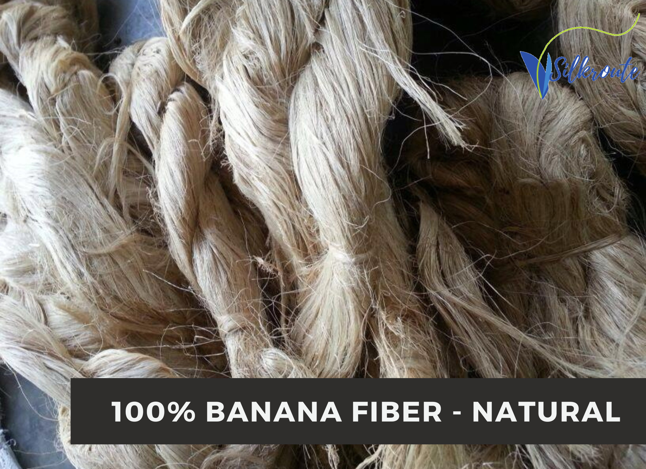 100 % Banana Yarn Fiber - Natural | Recycled Banana Fiber | Vegan Yarn | Vegan Fiber | Vegan Yarn Fiber - SILKROUTEINDIA