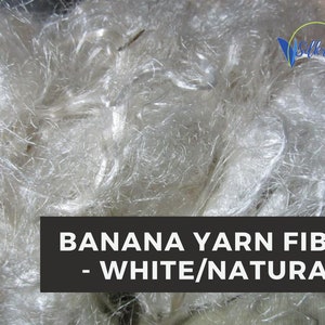 Banana Yarn Fiber - White/Natural, Recycle Banana Fiber, Banana Fiber, Banana Yarn Fiber - SILKROUTEINDIA