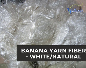White Banana Yarn Fiber: Handcrafted Viscose for Arts & Crafts