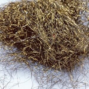 Golden Recycled Lurex Fiber Waste: Sparkle Knit & Weave Yarn