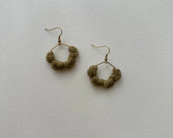 Honeycomb Macrame Earrings