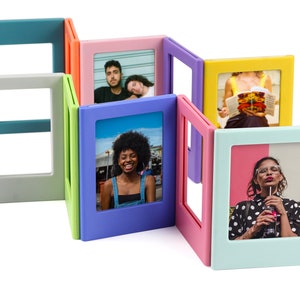 10 Pack 3 Inch Magnetic Photo Picture Frame | Instax Mini Polaroid Frame | Assorted Colors