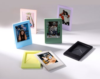 7 Pack 3 Inch Classic Photo Picture Frame | Instax Mini Polaroid Frame | Assorted Colors