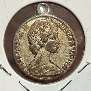 1967 Australia 1981 1/2 Penny Coin Pendant ~19MM