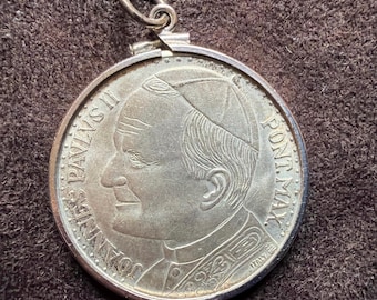 1983 VATIKANSTADT Silber (83.5%)Medaillenanhänger-34 MM-16 Gramm-Johannes Paul II-Anno Santo