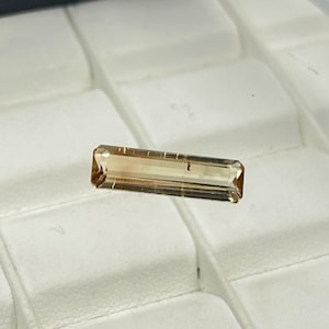 2.60 Cts Natural Watermelon Tourmaline Bi Color Faceted Cut Gemstone Size 16x5x3.5 mm Baguette Shape Tourmaline for Jewelry Making Gemstone