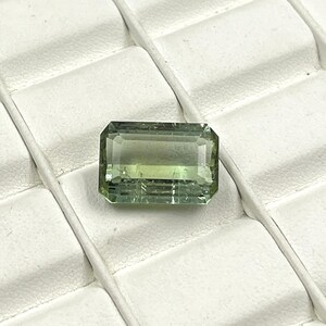 11.45 Cts Natural Green Tourmaline Faceted Cut Gemstone Size 16x11x7 mm Octagon Shape Tourmaline Loose Stone for Jewelry Making Gemstone