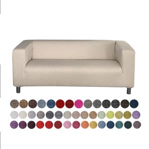 May include: A beige sofa slipcover with a variety of colour options. The slipcover is made of a soft, durable fabric and is easy to clean. The slipcover is available in a variety of colours, including red, blue, green, and brown.