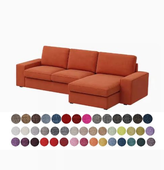 Ikea Kivik 3 Seat With Chaise Cover Kivik Replacement Cover Ikea Kivik Slipcover Ikea Kivik Cover Kivik Sofa Cover Kivik Cover Etsy