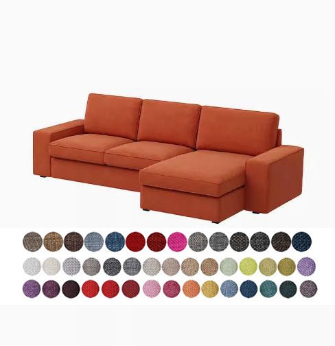 IKEA Kivik 3 シート 寝椅子カバー付き、Kivik 交換用カバー、Ikea 