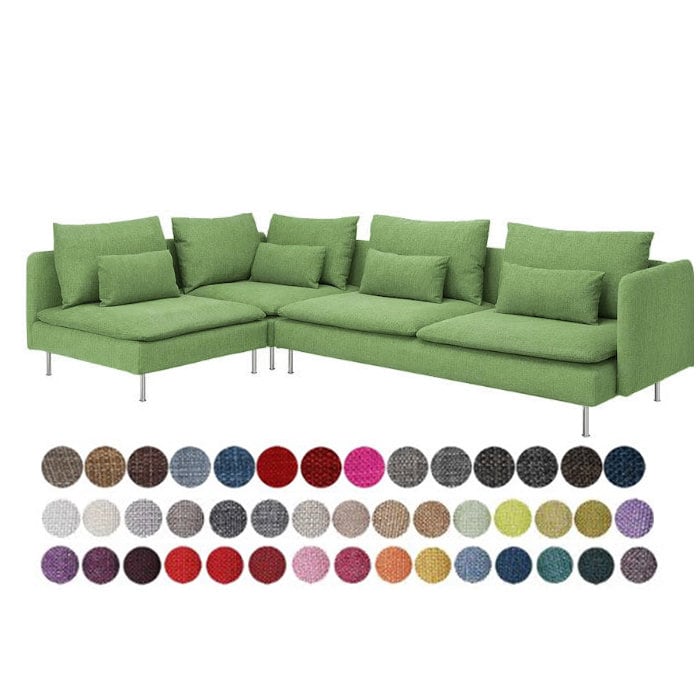 SODERHAMN Cover, Custom covers to fit SODERHAMN Corner Sofa 4-Seat With Open End, SODERHAMN Sectional Covers, Handmade Covers, Slipcovers
