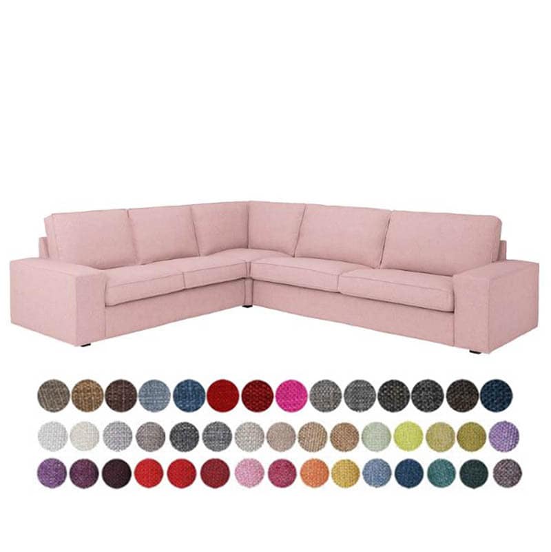 Lounge Kivik Seater Sofa Wells Fabric 5-Seater Corner Sofa Beige Beige