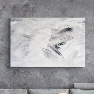 Grey Wall Art, Framed & Ready To Hang, Minimalist Art, Office Wall Decor,  Bedroom Wall Decor,  Abstract Print, Abstract Art, Grey