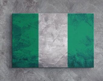 Nigeria Flag Canvas Print, Ready to Hang, African Wall Art