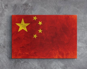 中国国旗キャンバスプリント：中国の誇りを体現した壁アート - Etsy 日本