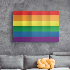 LGBTQ Pride Canvas, Rainbow Canvas Art, Pride Flag, Gay Pride Flag, Rainbow Flag Wall Art, Gay Pride Flag, Pride Canvas, Rainbow Flag