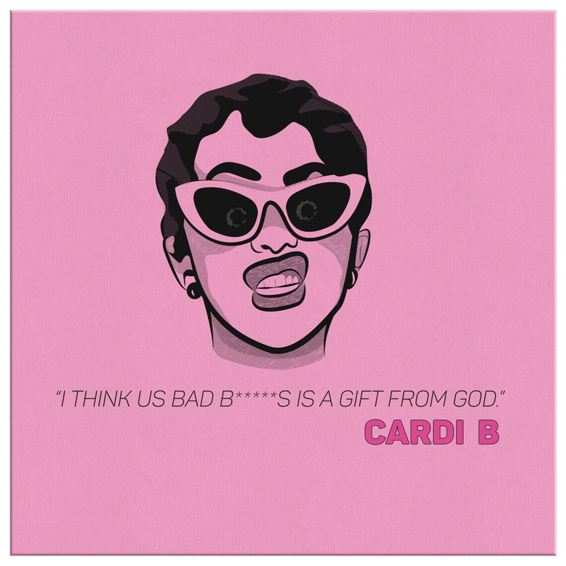 Cardi B Canvas Art, Framed & Ready to Hang, Cardi B Wall Art, Cardi B ...