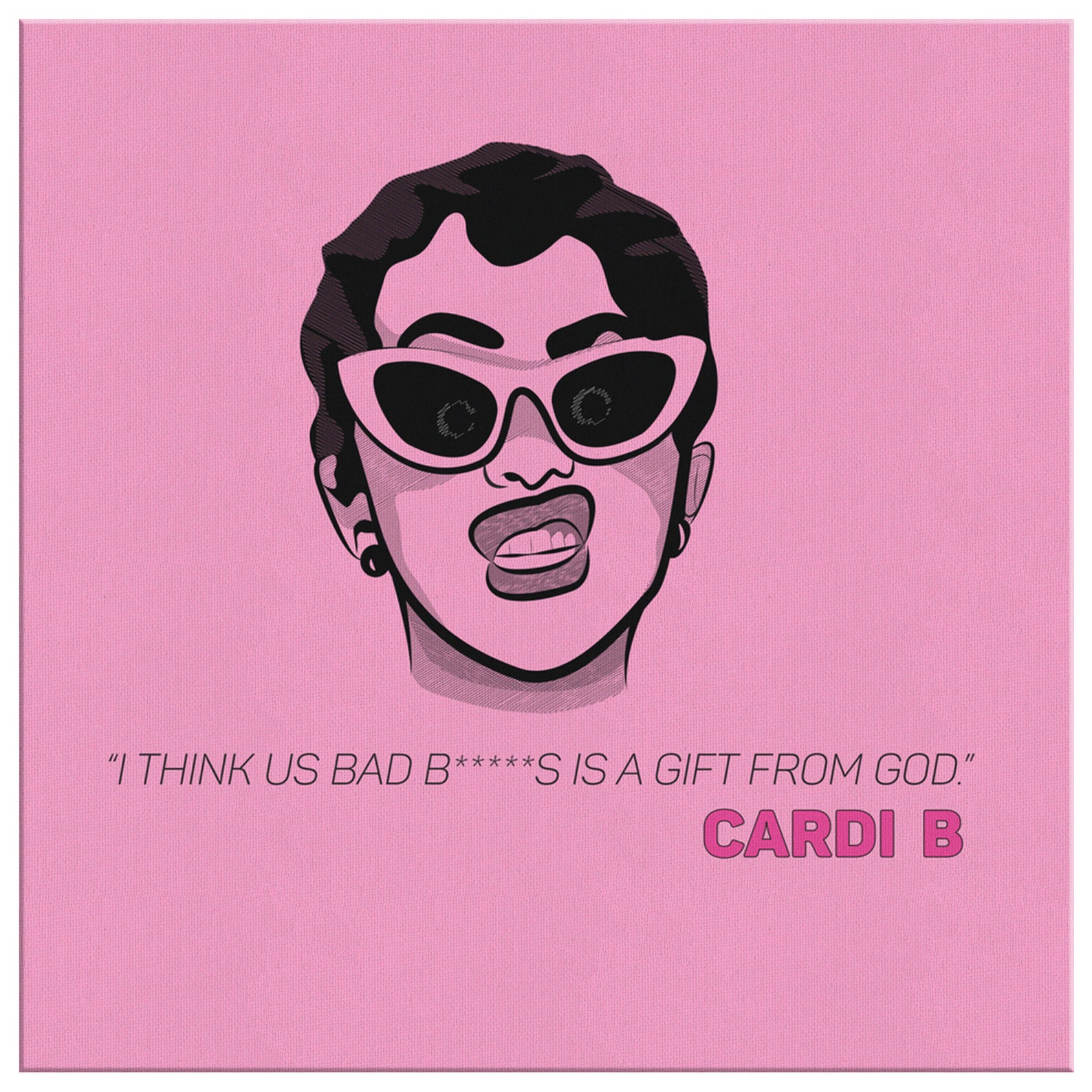 Cardi B Canvas Art, Framed & Ready to Hang, Cardi B Wall Art, Cardi B ...