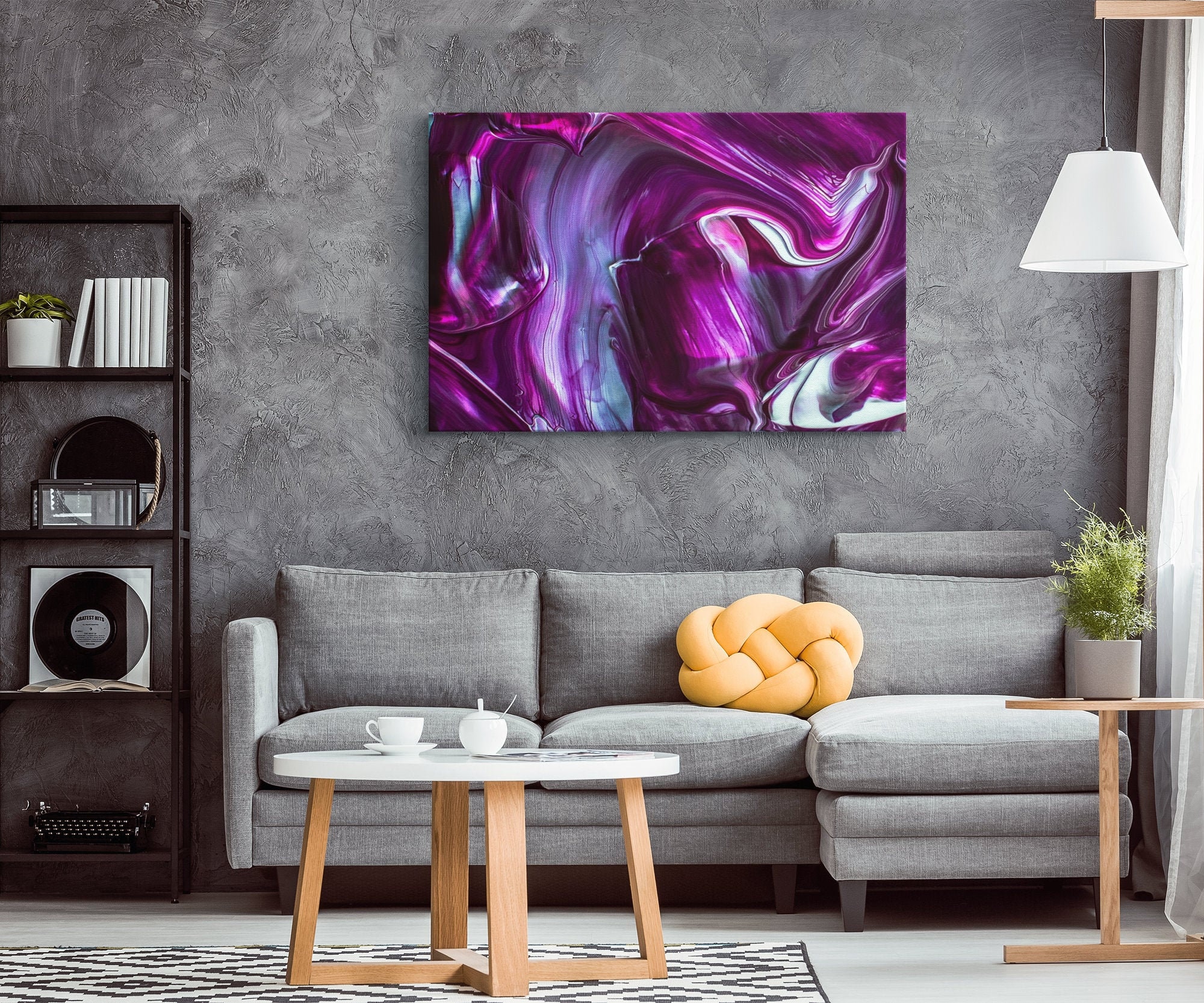 Purple Wall Art Framed & Ready To Hang Purple Canvas Art Etsy