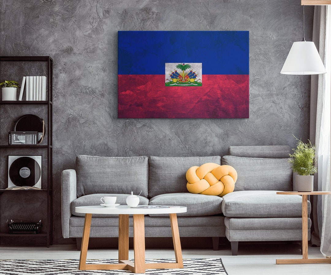 flag-of-haiti-canvas-framed-ready-to-hang-haitian-flag-haiti-flag