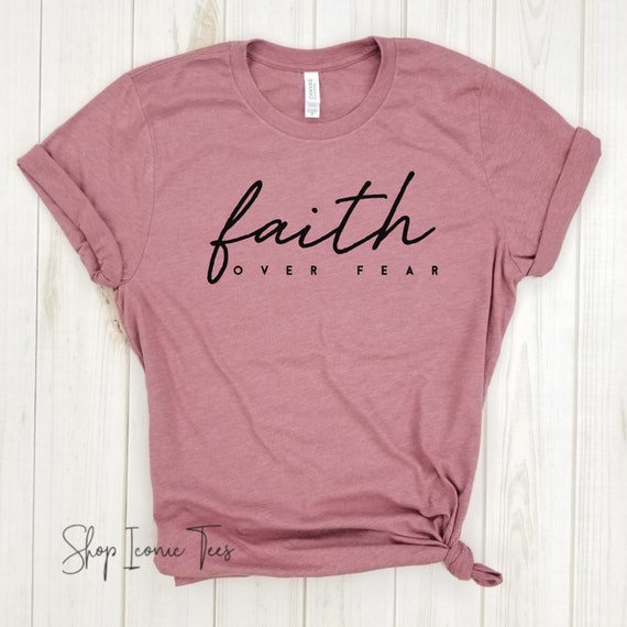 Faith Over Fear Christian Shirt Be Kind Jesus Christ Crown | Etsy