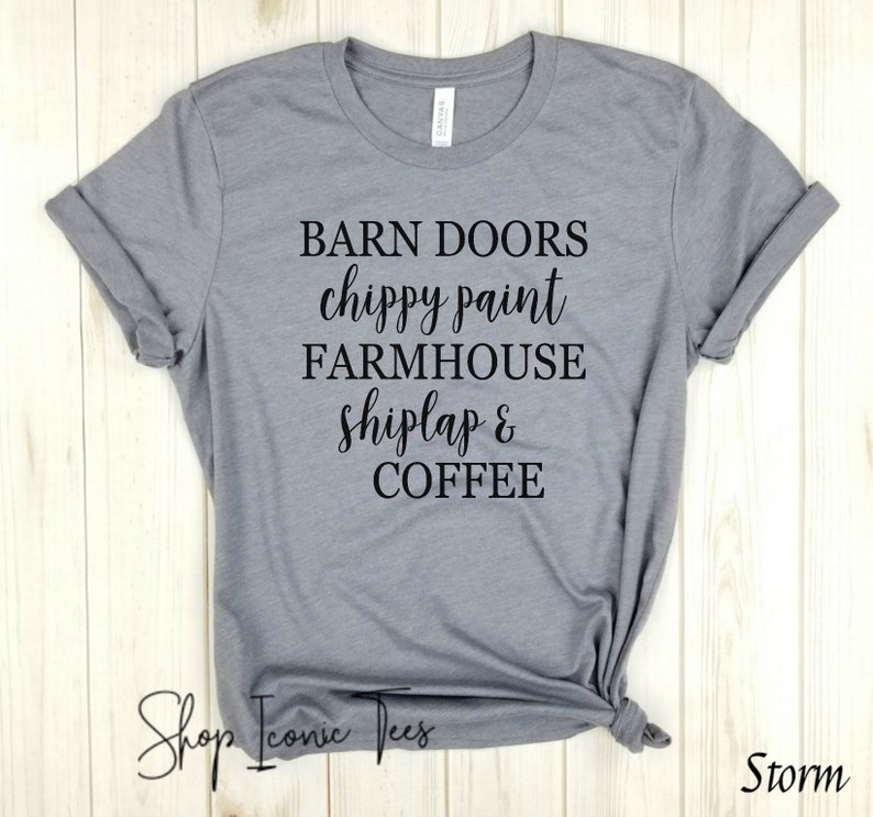 Barn doors chippy paint farmhouse shiplap and coffee You Had Me At Shiplap, Shiplap Shirt, Fixer upper Shirts. DIY shirt image 3