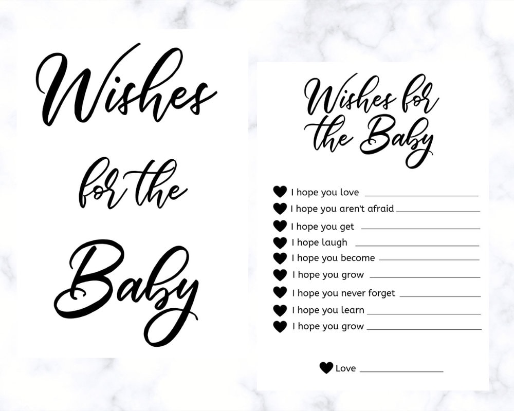 Wishes for baby Baby Wishes I hope you Printable Baby | Etsy