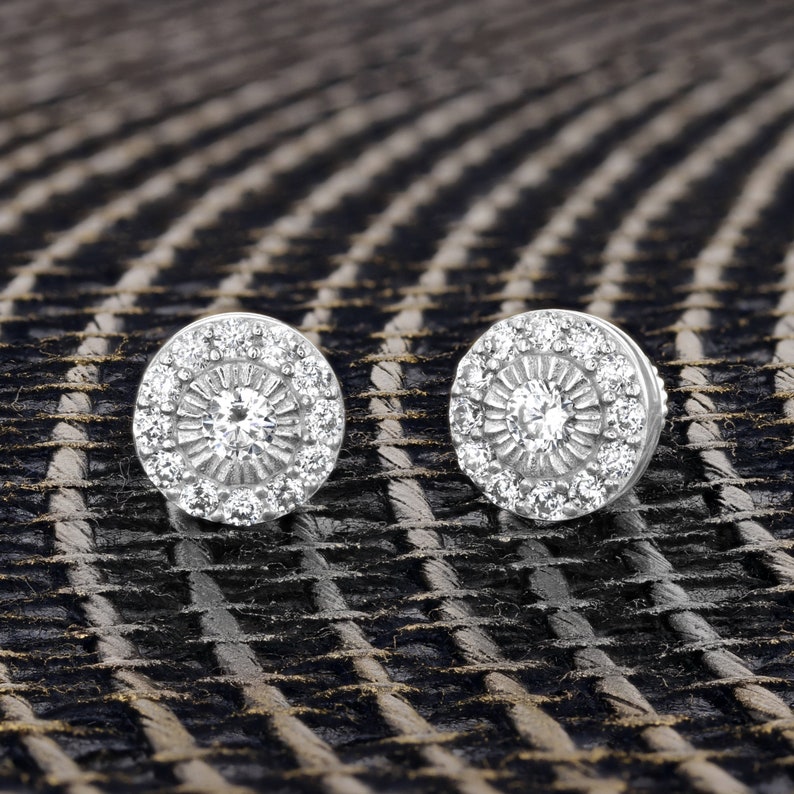 Sterling Silver Earrings Studs Men Earrings Black Gold Earring Studs Screw Backs Men/'s Earrings Men Earrings Silver Diamond Earrings
