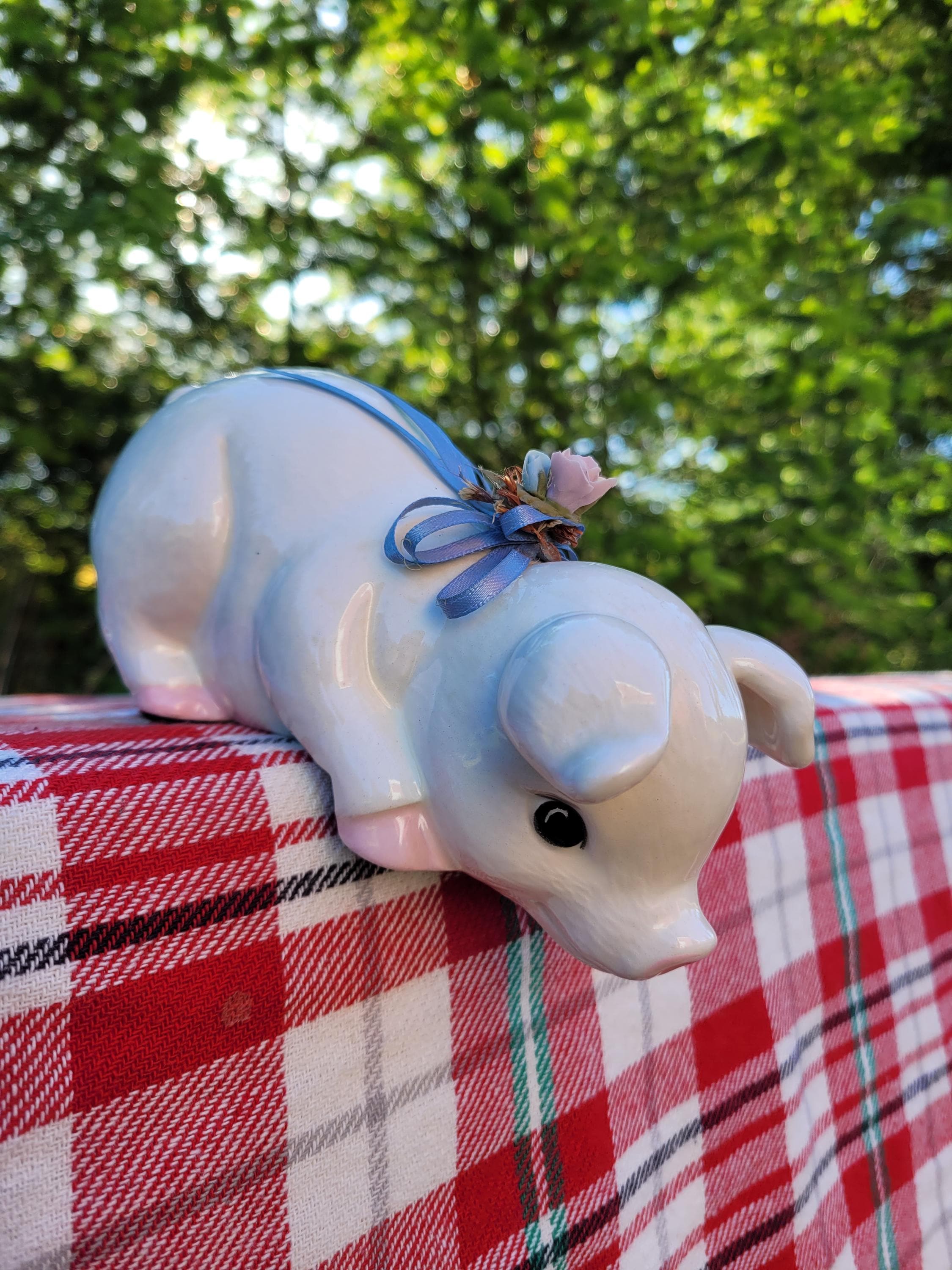 Ceramic Pig Vintage - Etsy