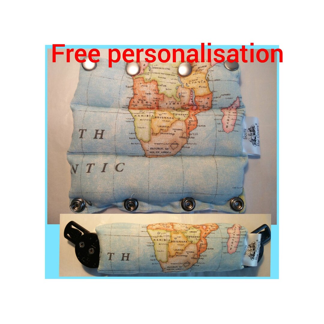 World Map Boots and Bar Cover for Clubfoot Talipes. Funky Etsy