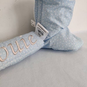 Ditsy stars on baby blue Boots and Bar Cover for Clubfoot Talipes. Funky Snowboard. Ponseti BnB FREE PERSONALISATION image 5