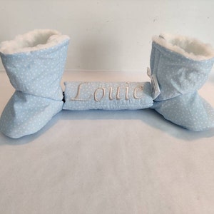 Ditsy stars on baby blue Boots and Bar Cover for Clubfoot Talipes. Funky Snowboard. Ponseti BnB FREE PERSONALISATION image 4