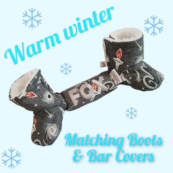 Clubfoot Matching Boots & Bar Covers: Winter Sherpa Fleece Lined