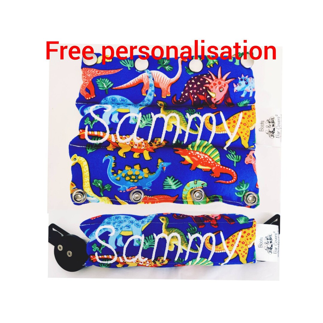 Big Bold Dino's on Blue Clubfoot Talipes Boots and Bar Etsy.de