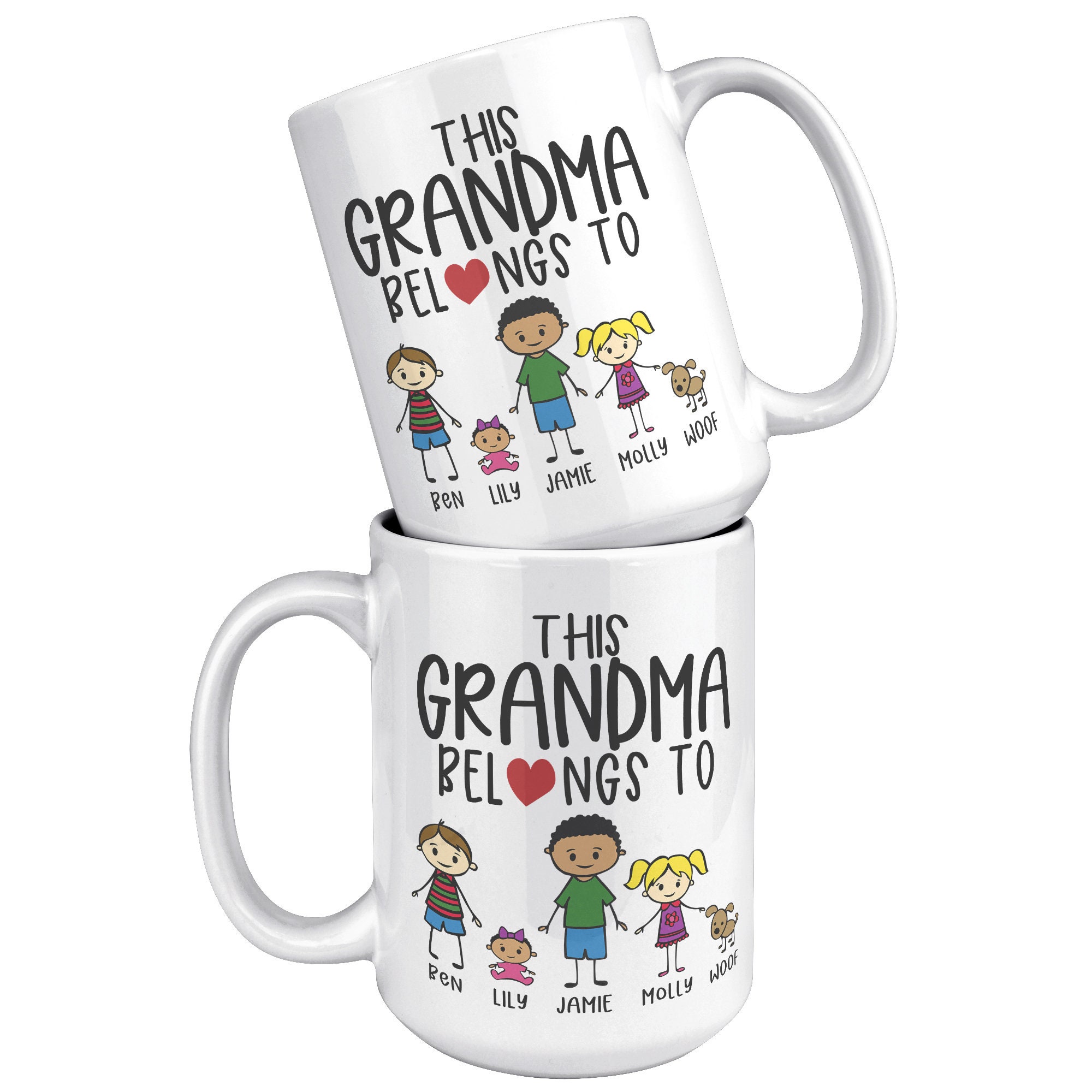 Personalized Grandma Mug This Grandma Belongs to Mug Gift Etsy