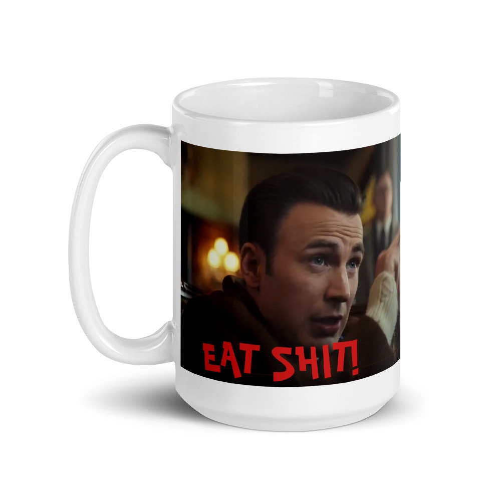 Knives Out Eat Shit Mug Knives Out Gift Chris Evans Funny Etsy