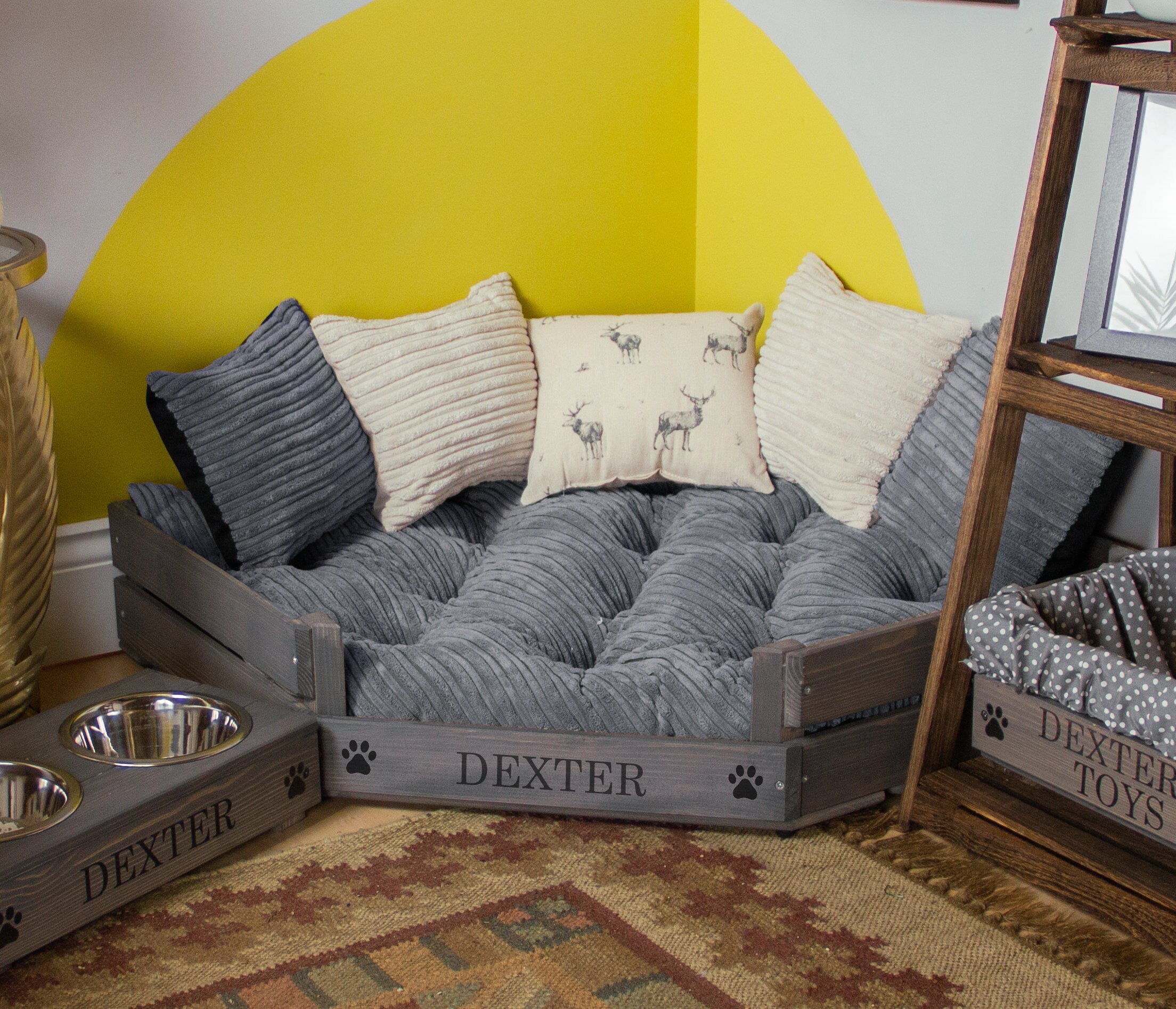 Personalised wood Dog Bed Cat Bed available in 5 sizes in Etsy