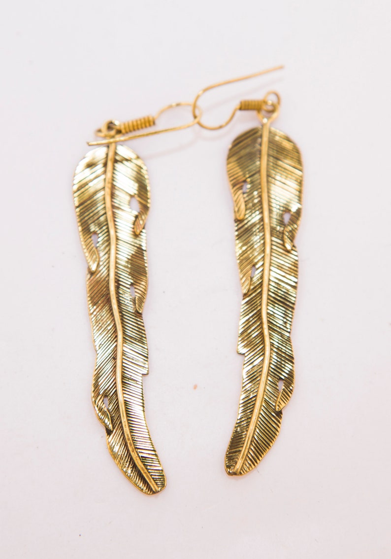 Feather Drop Earrings